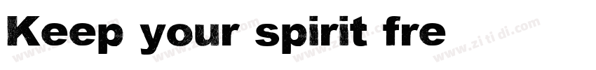 Keep your spirit fre字体转换